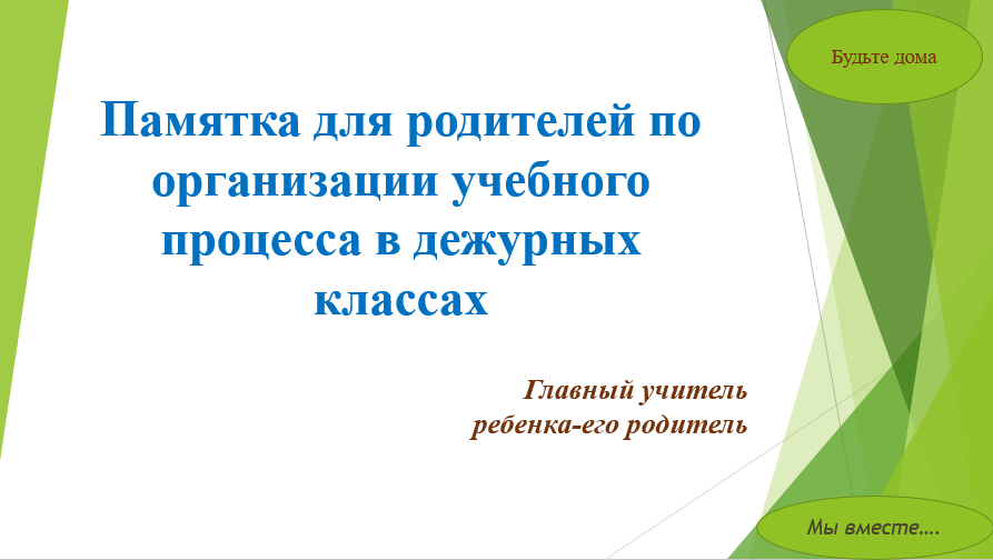 Памятка дежурный класс